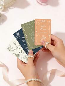 Bộ bài cưới thiết kế riêng, Bộ bài in chữ theo yêu cầu, Quà lưu niệm lãng mạn cho đám cưới và lễ kỷ niệm, Quà tặng cá nhân hóa cho đám cưới và tiệc tùng, Quà kỷ niệm ngày cưới độc đáo - Nhiều màu - Xem 3