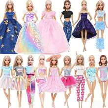5pcs 11.5 Inch Girl Doll Clothes Set, Including Princess Dress, Skirt, Casual Wear, Party Outfit, Jacket, Ideal For Halloween, Thanksgiving, Christmas And Birthday Gifts (Doll Not Included) - Multicolor - View 1