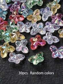 10颗/43毫米混色大菊花形亚克力珠，适用于DIY珠宝、配饰、发饰、鞋子、服装、钢笔等。 - 彩色 - 查看 7