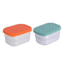 Bộ 2/4 hộp đựng thực phẩm bằng thép không gỉ tái sử dụng dung tích 230ml kèm nắp silicon, chống rò rỉ, thích hợp đựng đồ ăn nhẹ, trái cây, salad, dùng trong nhà bếp, dã ngoại, hộp cơm bento. - Nhiều màu - Xem 8