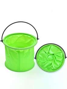 Foldable Bucket With Handle, Mini Collapsible Beach Bucket, Pencil Wash Bucket, PVC Paint Bucket, Multi-Functional Foldable Fishing Bucket For Outdoor Use, Gardening Watering, Cruise Cleaning, Camping, Travel, Beach, Pool, Picnic Essentials - Folding Bucket - View 13
