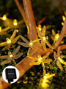 1 conjunto de luzes solares em formato de borboleta, com LEDs 3D em formato de borboleta, iluminação com gradiente multicolorido, à prova d'água, ideal para decoração de jardins, feriados, casamentos, acampamentos e festas. - Multicolorido - Ver 5
