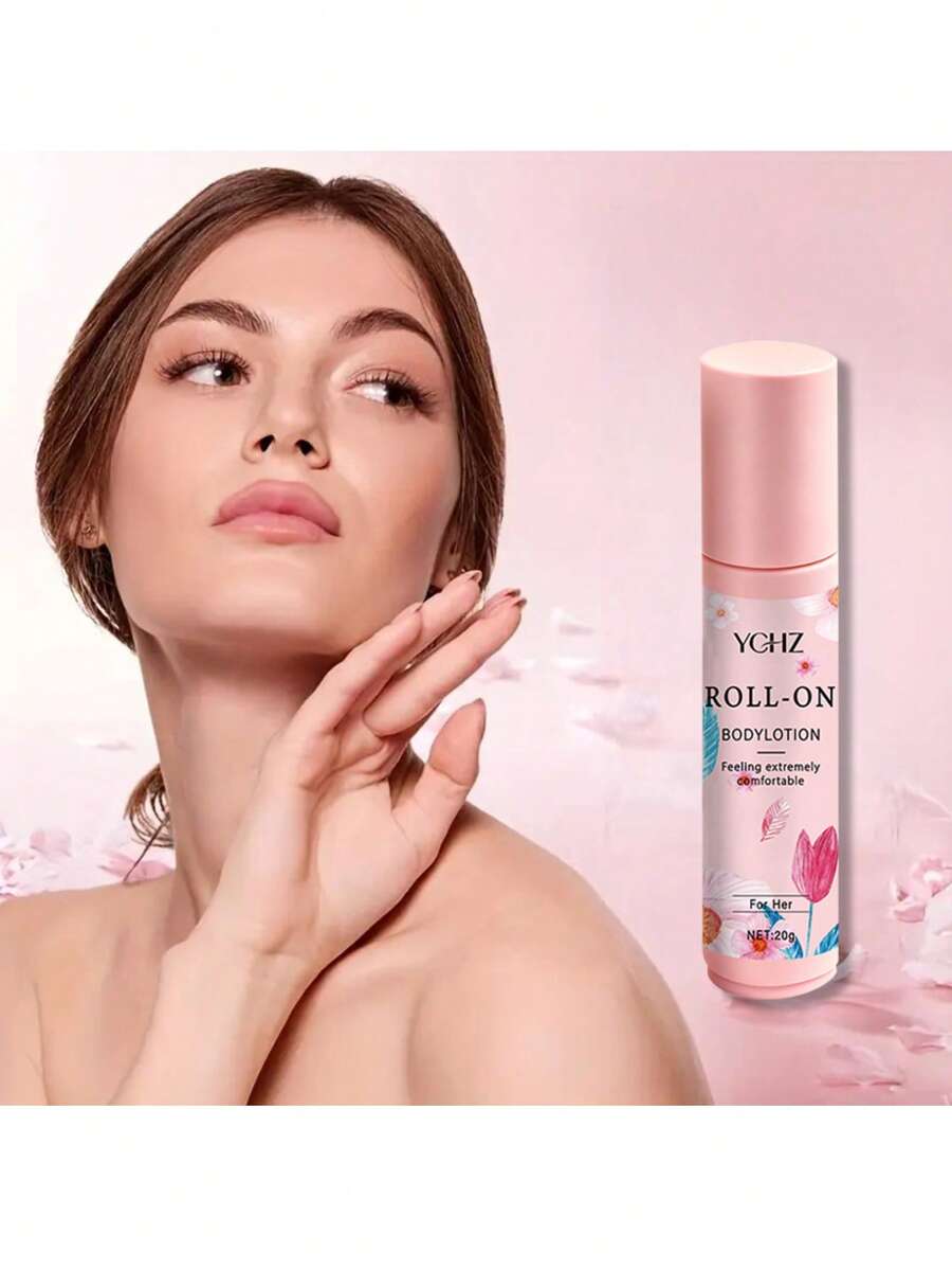 女士走珠香体露 - 迷人女性香氛 - 蜜桃香型，花香清新，清爽不油腻，情侣约会必备，男女通用