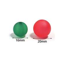 16/20毫米磨砂树脂猫眼珠哑光直孔珠手机链串珠笔饰品配件材料 - 深混色 - 查看 7