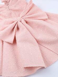 Elegant Evening Gown Halter Neck Backless Dress with Bow Detail Sexy Formal Party Wear - Rosa - Ver 7