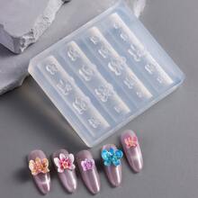1pc Reusable Silicone Nail Art Mold, High Relief Petal, Orchid, Cherry Blossom Patterns, Nail Gel Stamping Template, Nail Salon Supplies, Spring/Summer Nail Salon Accessories - Clear - View 7