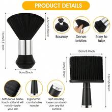 1 Set Cepillo de cuello de calidad de salón con cabezales de cepillo de nailon suave | Herramienta de limpieza de cabello de calidad de salón, ergonómica, ligera y eficiente, adecuada para uso profesional y doméstico + [Día de la Madre][Regalo de graduación][Día del Padre][Día de los Caídos][4 de Julio] - multicolor - Ver 5