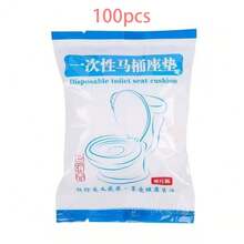 50入/30入/10入拋棄式馬桶座墊套，包裝馬桶座墊，旅行與出差攜帶用；適用於公共廁所、飛機、露營及其他旅行場景，居家可用攜帶式拋棄式馬桶座墊套；高品質彈性帶馬桶座墊套，攜帶式防水防污馬桶座墊 - 彩色 - 查看 8