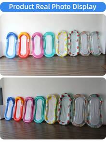 1 chiếc ghế phao vuông bơm hơi gấp gọn bằng PVC, thích hợp cho các hoạt động thể thao dưới nước. Kèm theo bơm hơi. Thích hợp cho các hoạt động dưới nước ngoài trời, ván bơi nổi, kéo phao trôi nổi. - Nhiều màu - Xem 3