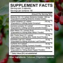 Premium Berberine Formula Capsules Containing Ceylon Cinnamon, Turmeric, Milk Thistle, Bitter Melon, And Black Pepper Extracts-Supporting Cardiovascular, Immune, And Gut Health-120 Capsules. - 1瓶 - 查看 2