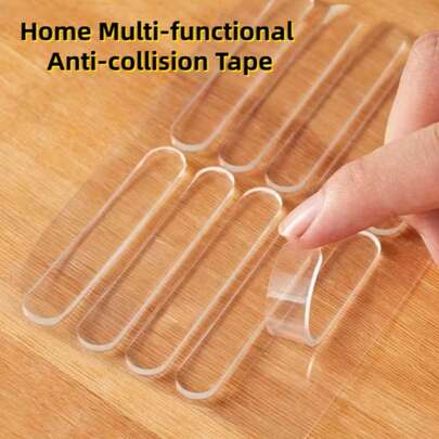 20/40 piezas Tiras protectoras para puertas y gabinetes de oficina y hogar, pegatinas transparentes antichoque multifuncionales, almohadillas insonorizantes para puertas, almohadillas autoadhesivas para manijas de puertas, refrigeradores y gabinetes - Solución de insonorización