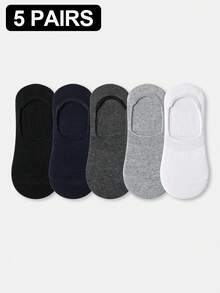 1/5 Paar atmungsaktive, mehrfarbige Business-Casual-Sport-Knöchelsocken aus Baumwolle für Herren - Verschiedenfarbig - Übersicht 7