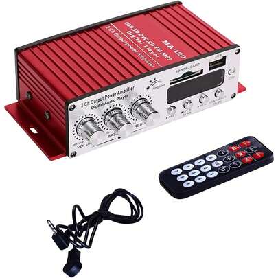 Amplificador Receiver Bluetooth 2 Canais Usb Sd Radio Fm SomAmplificador de carro HIFI Som Ambiente Mp3 Radio