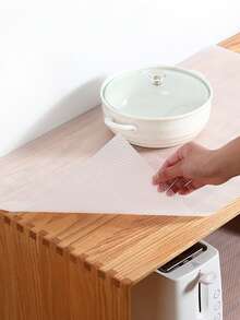 1/2卷装搁板垫、橱柜垫、无粘性厨房塑料抽屉垫、厨房橱柜防滑搁板垫、食品储藏室搁板垫、透明冰箱水槽下垫，多功能多用途 - A - 查看 6