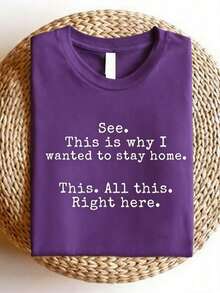 See This Is I Wanted To Stay Home Shirt, Funny Sayings-Shirt, Sarcastic Tee, Friends, Introvert Shirts, Humor-Shirts, This All This Right Here Tees.- 2021100 100% Comfortable Cotton - Màu tím - Xem 1