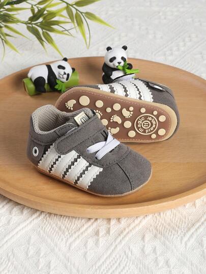 1 par de zapatos deportivos casuales con diseño de unisex para bebés/niños pequeños, adecuados para niños y niñas de 0 a 1 año, zapatos para gatear/caminar, aptos para primavera, verano, otoño e invierno