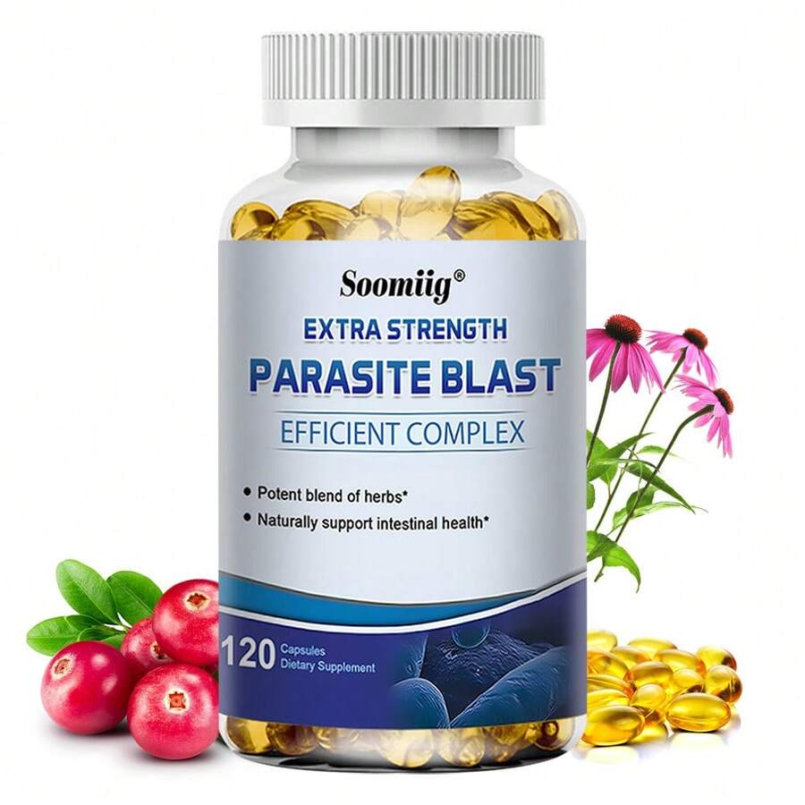 Cleansing Formula - Contains Zinc, Black Walnut, Wormwood Powder, And Blueberry Leaf Extract - Supports Intestinal Cleansing For Both Men And Women - 120 Softgels - 1 chai - Xem 1