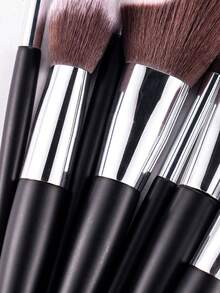10件套化妆刷套装，包括高光刷、散粉刷、腮红刷、眼部和鼻部轮廓刷，化妆工具 - 彩色 - 查看 4