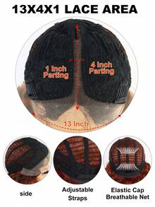 Tóc giả dài màu nâu đỏ ombre xoăn tít, kiểu lace front, 13x4x1, màu đen chuyển sang đỏ đồng, tóc tổng hợp, lace front trong suốt HD chân thực dành cho nữ, thích hợp cho tiệc tùng, cosplay, mặc hàng ngày, lễ hội và phong cách đường phố, sợi chịu nhiệt, không cần keo dán, dễ dàng đội lên. - Nhiều màu - Xem 9