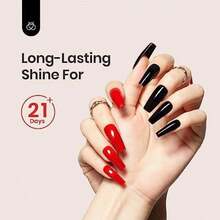 Beetles Top Coat Base Gel & Nail Glue Set-3Pcs No Wipe Top Coat Gel Nail Polish & Base Coat With 9 In 1 Nail Glue Shine Effect Long Lasting Soak Off Uv Light Lamp Diy Nail Gifts For Women & Girls - 3PCS 15ML Base & Top Coat with Blooming Gel - 查看 9