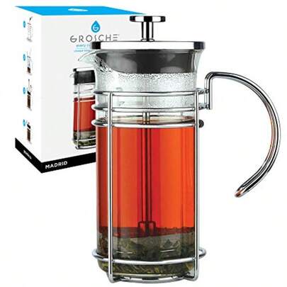 GROSCHE Madrid French Press Coffee Maker Tea Press and Coffee Press 3 cup 11.8 oz by GROSCHE