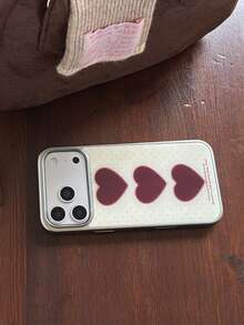 1个韩版复古波点心形环氧树脂手机壳，兼容 17 Pro Max、17 Pro、17、16、15、14 Pro Max，可爱/时尚/女士/创意设计手机壳 - 彩色 - 查看 5