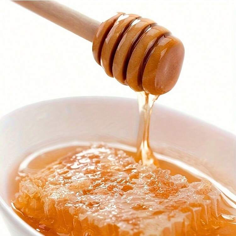 Bộ 10/30/50 chiếc thìa gỗ nhỏ dùng để múc mật ong, thìa cán dài bằng gỗ, dụng cụ pha chế, thìa múc mật ong, que khuấy trà sữa, dụng cụ làm món tráng miệng, dụng cụ nhà bếp. - Xem 2