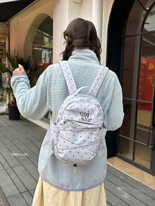 Ba lô chấm bi thời thượng, cặp sách học sinh màu xanh nhạt tươi tắn, túi đựng laptop du lịch thường ngày. - A - Xem 7