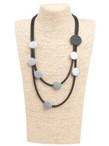 MARLIWOO 1件手工多层串珠波西米亚风时尚项链，女士款 - 彩色 - 查看 25