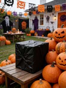 10/38张 50*60厘米 黑色雪梨纸礼品包装纸，婚礼礼品包装袋装饰纸，生日礼品包装用品雪梨纸，包装手工DIY材料，花束包装纸，鲜花包装纸，派对礼品包装，新娘送礼会婚礼礼品包装薄纸，万圣节节日装饰 - 黑色 - 查看 11