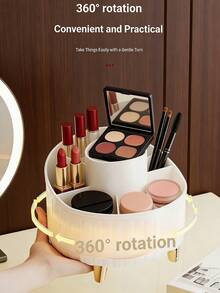 1 hộp đựng đồ trang điểm xoay 360 độ, hộp đựng cọ trang điểm đa chức năng, hộp đựng sơn móng tay, son môi, son bóng, tinh dầu, hộp đựng đồ dùng văn phòng phẩm dung tích lớn, hộp đựng điều khiển từ xa, quà tặng Ngày của Mẹ/Ngày lễ. - Nhiều màu - Xem 1