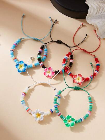 1pc Fashionable Versatile Dopamine Gradient Color Beaded Bracelet, Suitable For Men And Women, Ideal For Daily Wear, Travel And Holiday, Exquisite Gift,Beach Clothing Outfits,Summer Accesstories