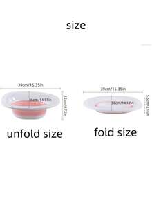 1件装可折叠产后护理坐浴盆，痔疮坐浴盆，马桶坐浴盆，产后护理，老年护理，女性坐浴套装，带冲洗软管、排水孔和加宽座圈 - 粉色 - 查看 3