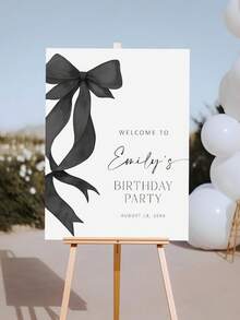 Cartel de bienvenida de boda con foto, Cartel de bienvenida de boda, Póster de recepción, Cartel de bienvenida moderno, Cartel de bienvenida con foto, Plantilla editable - Multicolor - Ver 3