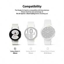 Ringke Air Sports + Bezel Styling Combo [11 - Black] Combinado Diseñado para Galaxy Watch 4 40mm Cover Accesorios - Negro 11 AL Negro - Ver 2