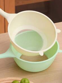 2pcs, 34.5cm*18cm/13.58in*7.09in, Multi-Functional Rice Washing Strainer With Handle, Fine Mesh Design To Prevent Leakage, Easy To Clean And Hang, Suitable For Washing Rice, Beans, Fruits And Vegetables - Multicolor - View 5