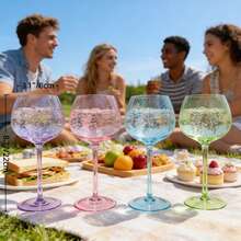 2/4pcs Macaron Color Party Wine Glasses, Suitable For Wine, Champagne, Sparkling Wine, Applicable For Parties, Birthdays, Weddings - View 3