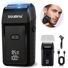 1pc USB Rechargeable Reciprocating Electric Shaver, Bald Head Whitening Device, 2-Speed Multi-Function Razor - Multicolor - View 11