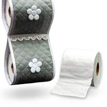 Toilet Paper Holder Charme 3 Rolls Quilted Ultrasonic And Trimmings - 酒紅色 - 查看 2