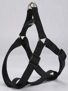 A Nylon Adjustable Pet Triangle Harness Suitable For Home Or Outdoor Use.Nylon Durable Dog Harness, Adjustable No-Pull Pet Vest Harness With Quick Release Buckle, Comfortable Walking Training Harness For Small Medium Large Dogs.Heavy Duty Nylon Dog Harness, Adjustable Reflective Pet Harness, No Pull No Choke Walking Harness For Dogs, Suitable For Small Medium Large Breeds. - Black - View 1