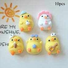 5pcs/10pcs Cute Chick Fridge Magnets, Cartoon Animal Resin Fridge Magnets, Adorable Decor, Personalized DIY For Whiteboard, Storage Cabinet, Dishwasher, Kitchen Decor, Home Decor, Gift For Friends And Family - Multicolor - View 10