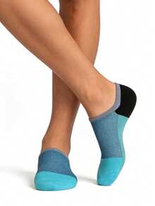 1 Pair/6 Pairs/10 Pairs Men's Shallow Mouth Boat Socks - Multicolor - View 3