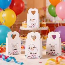 10pcs/Pack Eid Al-Adha, Eid Mubarak Party Favor Gift Candy Paper Boxes, Cute Lamb Design Small Treat Boxes - View 1