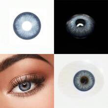 1 Pair Soft Color , 14.5mm, 1 Year Replacement, 2pcs/Pack, High Quality Lens - Blue - View 1