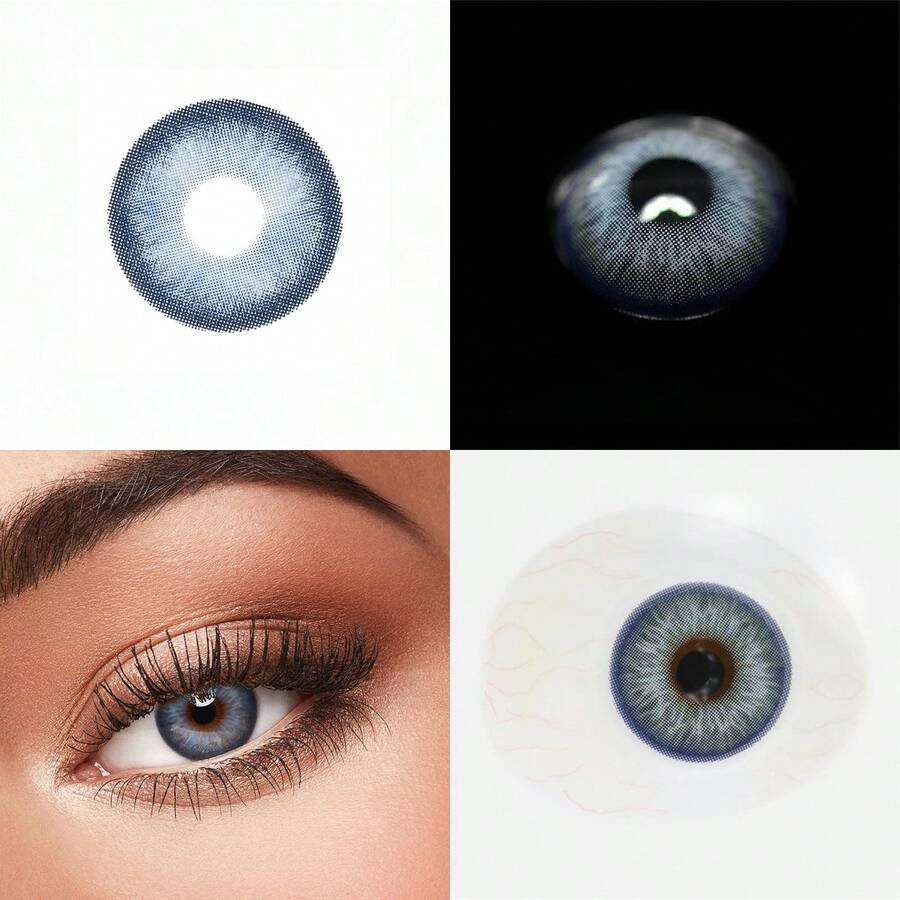 1 Pair Soft Color , 14.5mm, 1 Year Replacement, 2pcs/Pack, High Quality Lens - Blue - View 1