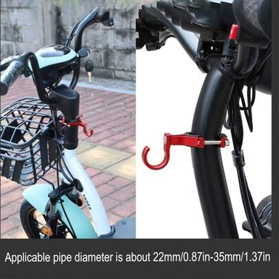 1pc Scooter Hanging Storage Hook, Black Color, Sturdy Mounting Hook Suitable For Bicycle, Motorcycle, Electric Bike, Scooter, Bike, Motorcycle Accessories, Scooter Storage Solution