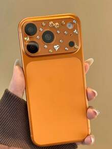 Miếng dán bảo vệ ống kính camera sang trọng họa tiết da báo 3D, nơ đính đá hình trái tim và bướm, tương thích với iPhone 17 Pro Max 17Pro, màng bảo vệ ống kính cứng cáp. - nơ in hình da báo - Xem 4