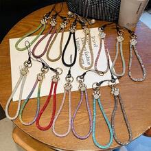 1pc Crystal Chain Long Necklace, Handmade Beaded Chain Made Of PP Material, Versatile For Hanging Phone, Bag, Crossbody Wear, Shiny Decorative Chain For Women, New Luxury Crystal Beaded Phone Lanyard, Elegant Shoulder Strap, Fashionable Phone Charm, Back To School Season - Multicolor - View 11
