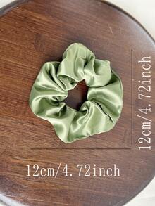 20pcs/Set Women's Sage Green Satin Scrunchies, Minimalist Elegant Daily Hair Accessories Set Holiday Accessories Ponytail Holders Hair Elastics Hair Rubber Bands Hair Rope,Travel,Birthday - Sage Green - View 3