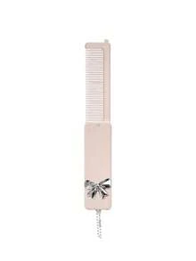 1pc 2-In-1 Foldable Comb & Makeup Mirror, With Y2K Style Silver 3D Bow Decor, Cute Bow Comb With Mirror Keychain, Suitable For Women & Girls As Keychain, Pendant, Portable, Personalized Mirror, Hand-Held Mirror With Lanyard, Tabletop, Fashion Travel Makeup Tool - Multicolor - View 13